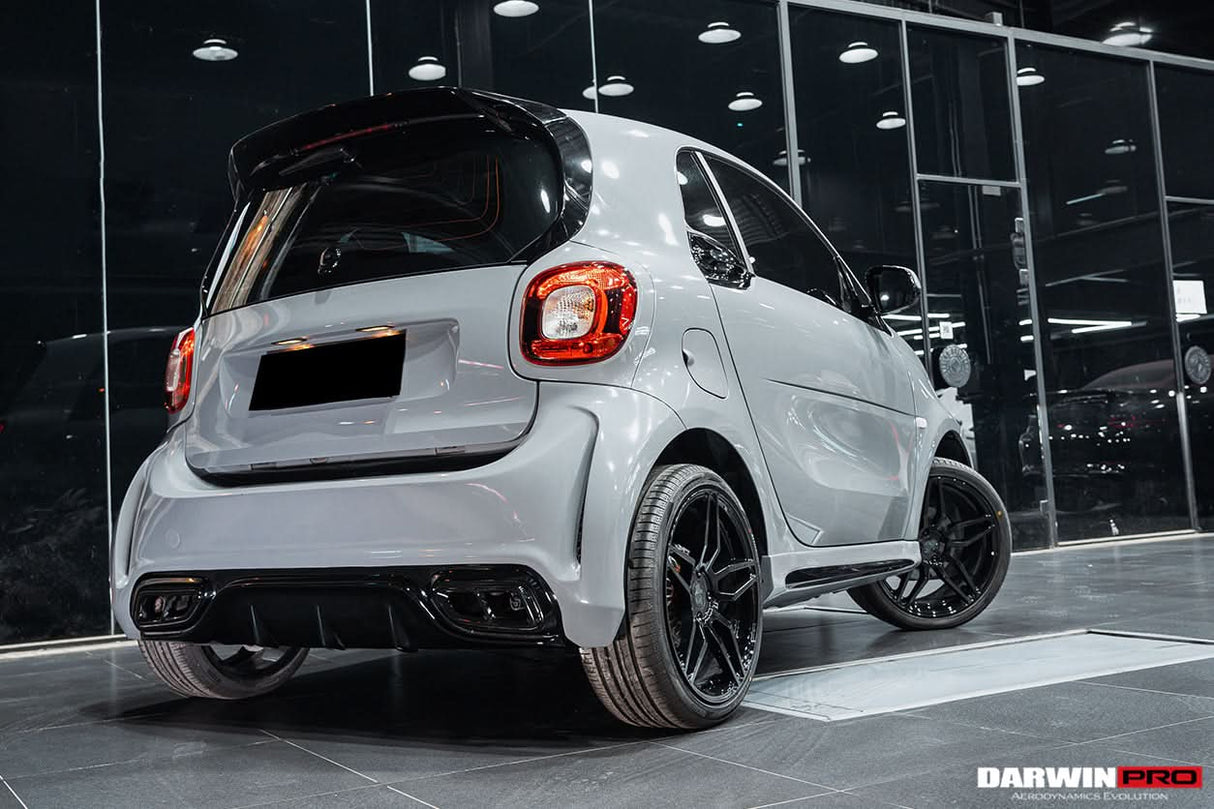 2016-2020 Smart Fortwo 453 BKSS Style Partial Carbon Fiber Rear Bumper