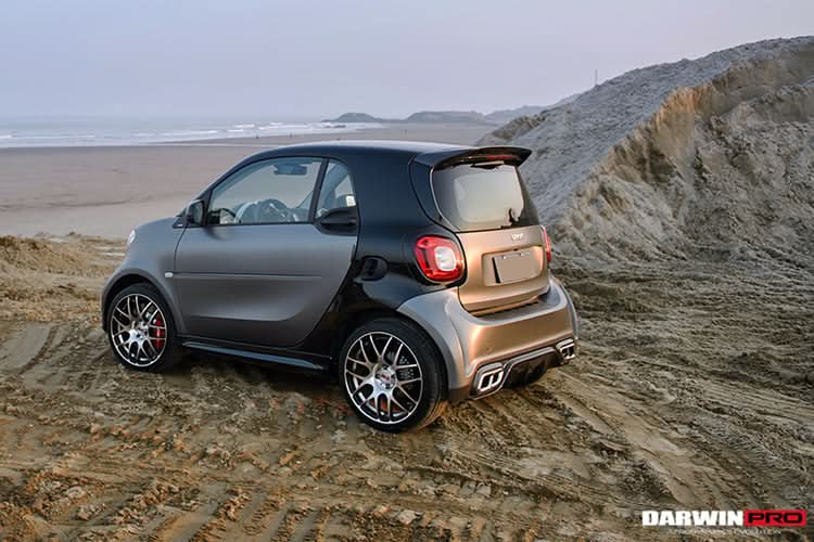 2016-2022 Mercedes Benz Smart Fortwo 453 Carbon Fiber Roof Spoiler DarwinPRO (BKSS)