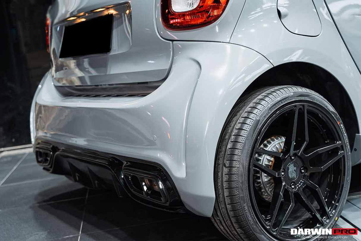2016-2020 Smart Fortwo 453 BKSS Style Partial Carbon Fiber Rear Bumper