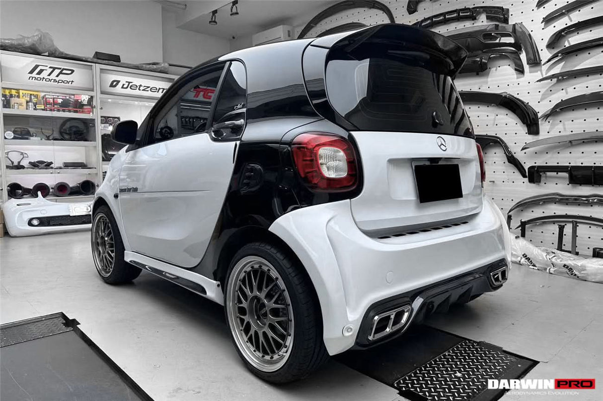 2016-2020 Smart Fortwo 453 BKSS Style Partial Carbon Fiber Rear Bumper