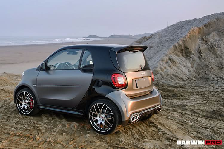 2016-2020 Smart Fortwo 453 BKSS Style Partial Carbon Fiber Rear Bumper