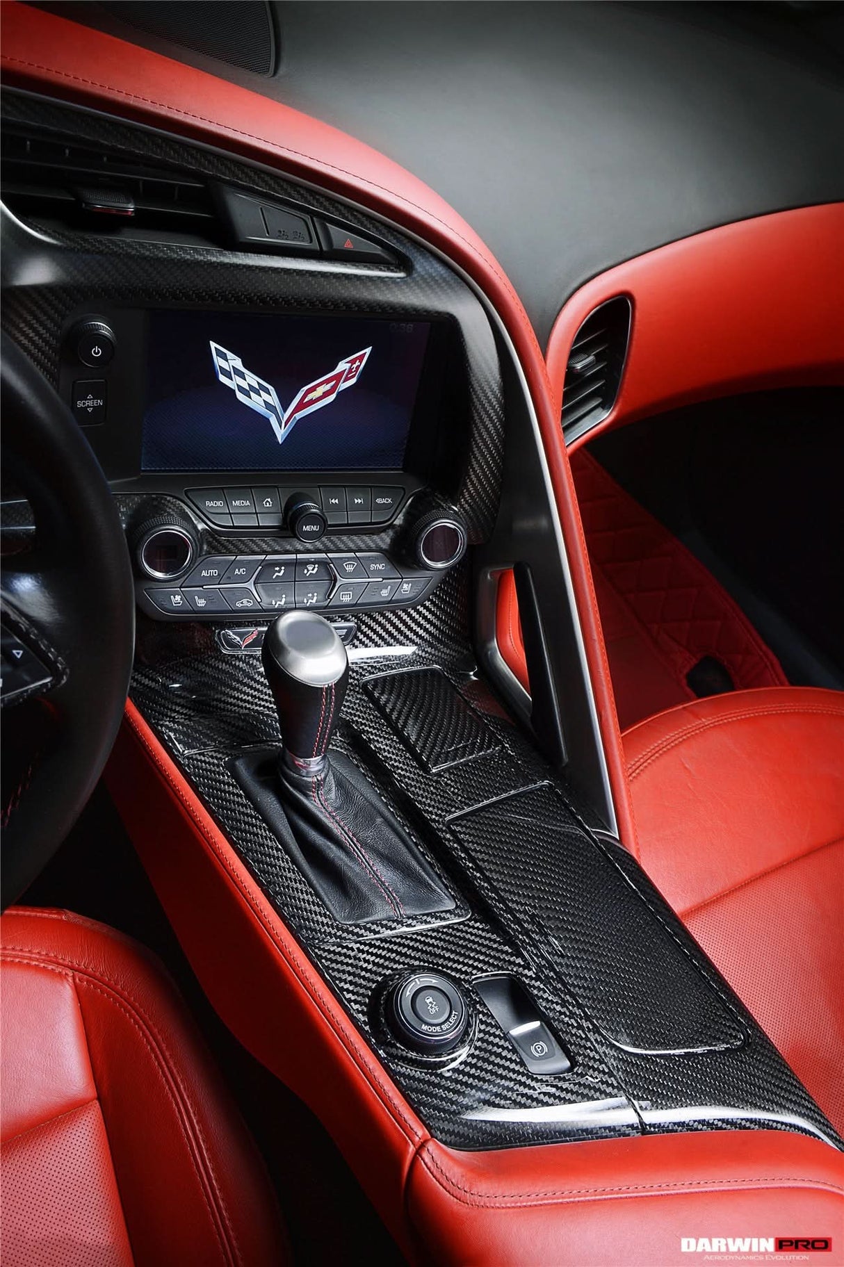 2013-2019 Corvette C7 Z06 Grandsport Dry Carbon Fiber Interior Outside Gears Panel Protective Cover Trim