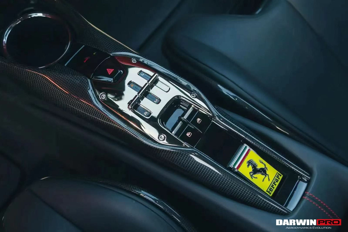 2022-2026 Ferrari 296 GTB GTS (Type F171) OE Style Dry Carbon Fiber Center Control Surround Panel Front End