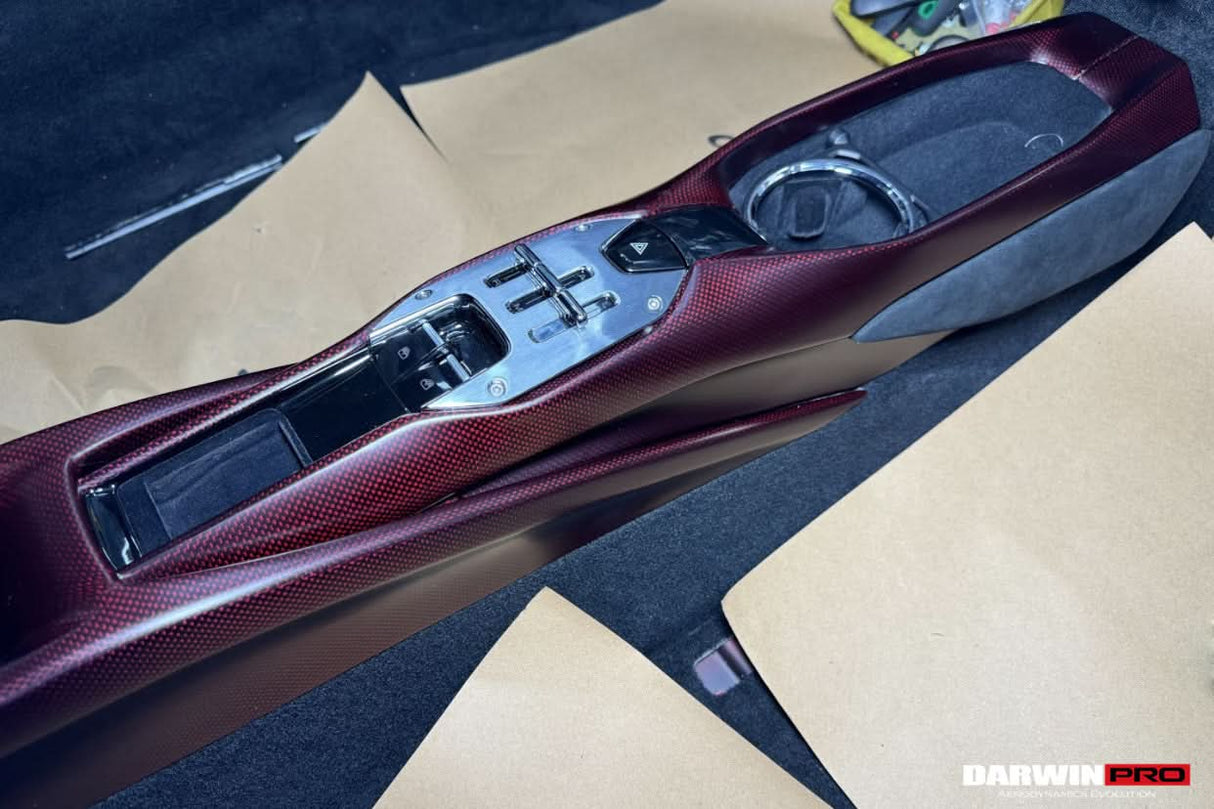 2022-2026 Ferrari 296 GTB GTS (Type F171) OE Style Dry Carbon Fiber Center Control Surround Panel Front End