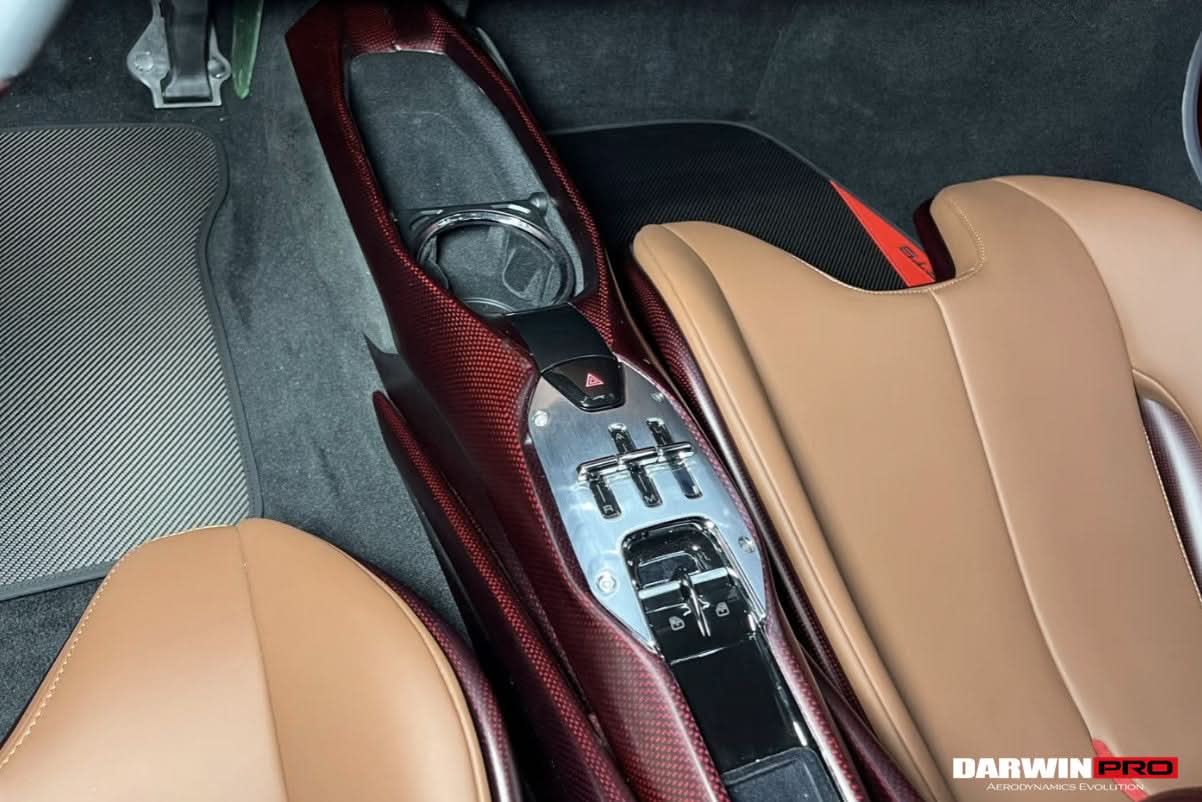2022-2026 Ferrari 296 GTB GTS (Type F171) OE Style Dry Carbon Fiber Center Control Surround Panel Front End