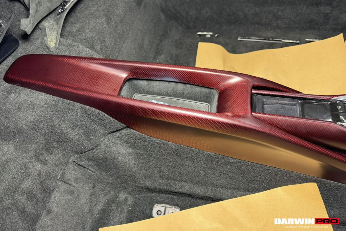 2022-2026 Ferrari 296 GTB & GTS (Type F171) OE Style Dry Carbon Fiber Center Control Surround Panel Rear End