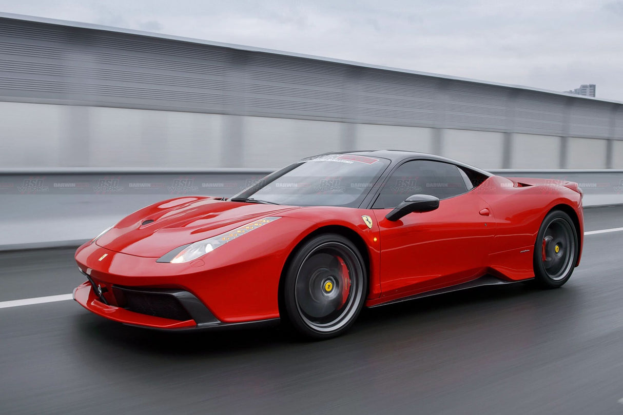 2010-2015 Ferrari 458 Italia and Spider BKSS Style Side Skirts DarwinPRO (BKSS Design)