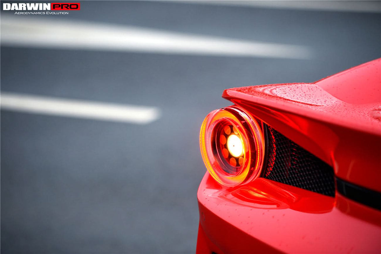 2010-2015 Ferrari 458 Italia and Spider Tail Light Cover DarwinPRO (BKSS)