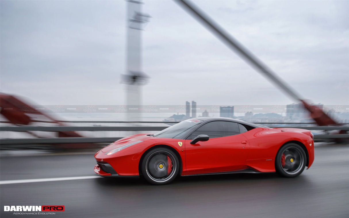 2010-2015 Ferrari 458 Italia and Spider BKSS Style Side Skirts DarwinPRO (BKSS Design)