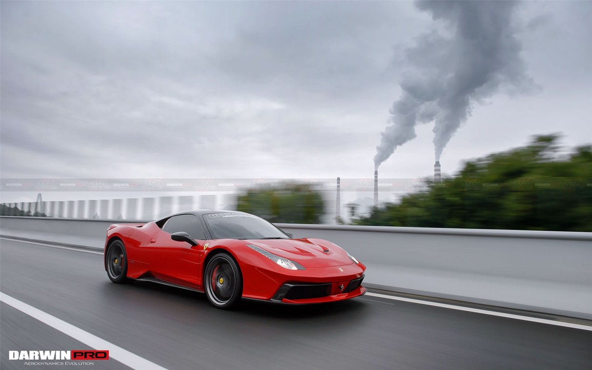 2010-2015 Ferrari 458 Italia and Spider BKSS Style Side Skirts DarwinPRO (BKSS Design)