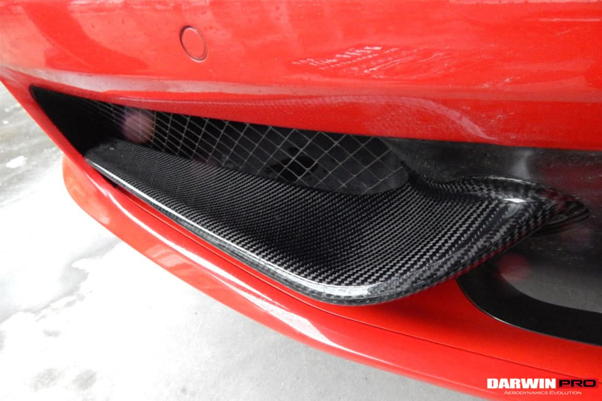 2010-2015 Ferrari 458 Italia and Spider Carbon Fiber Front Canards DarwinPRO (OE)