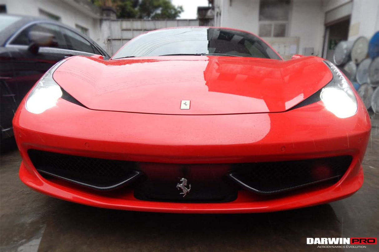 2010-2015 Ferrari 458 Italia and Spider Carbon Fiber Front Canards DarwinPRO (OE)