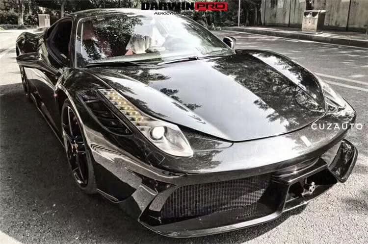 2010-2015 Ferrari 458 Italia and Spider Partial Carbon Fiber Front Bumper DarwinPRO ( Speciale Design)