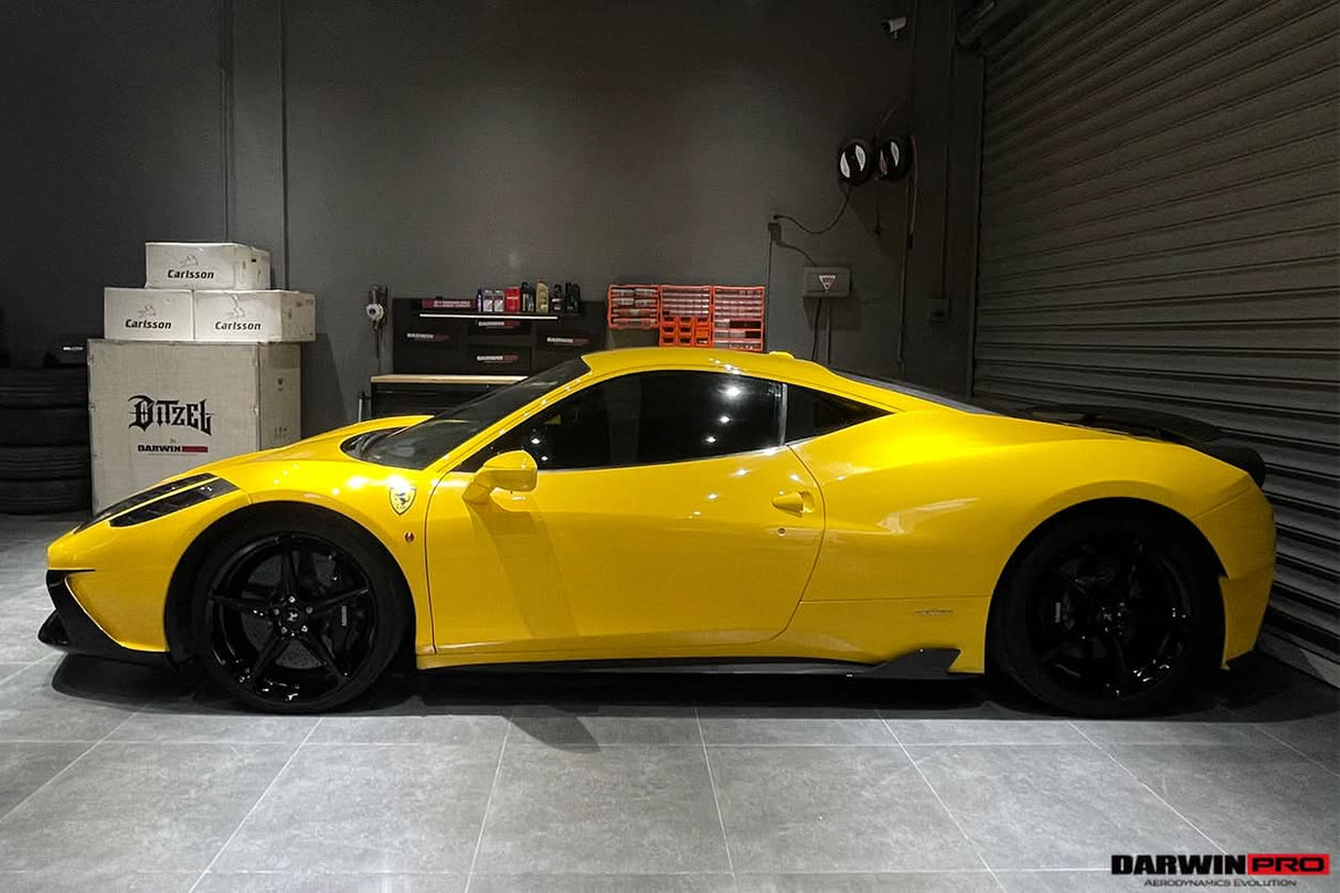 2010-2015 Ferrari 458 Italia and Spider Carbon Fiber Side Skirts Canards DarwinPRO ( Speciale Design)
