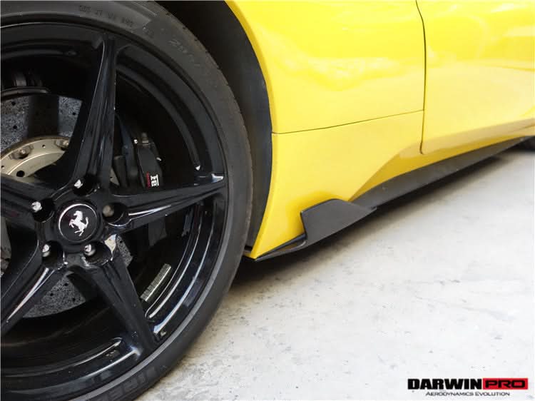 2010-2015 Ferrari 458 Italia and Spider Carbon Fiber Side Skirts Canards DarwinPRO ( Speciale Design)