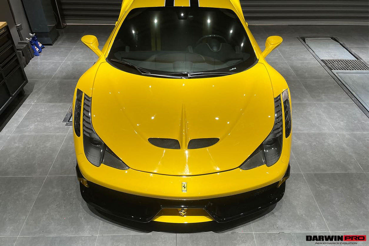 2010-2015 Ferrari 458 Italia and Spider Carbon Fiber Hood DarwinPRO ( Speciale Design)