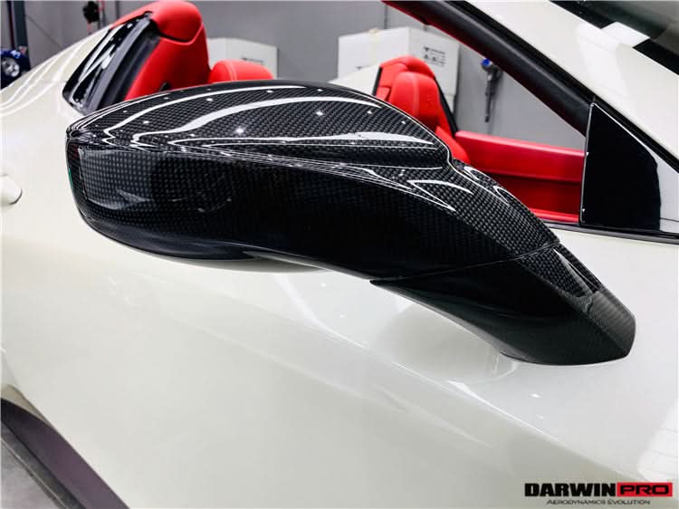 2010-2015 Ferrari 458 Dry Carbon Fiber Mirror Housing Repalcement DarwinPRO (OE) Fits Italia, Spider, Speciale