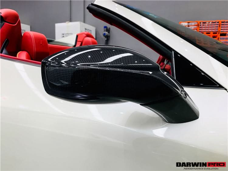 2010-2015 Ferrari 458 Dry Carbon Fiber Mirror Housing Repalcement DarwinPRO (OE) Fits Italia, Spider, Speciale