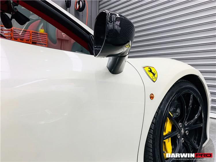 2010-2015 Ferrari 458 Dry Carbon Fiber Mirror Housing Repalcement DarwinPRO (OE) Fits Italia, Spider, Speciale