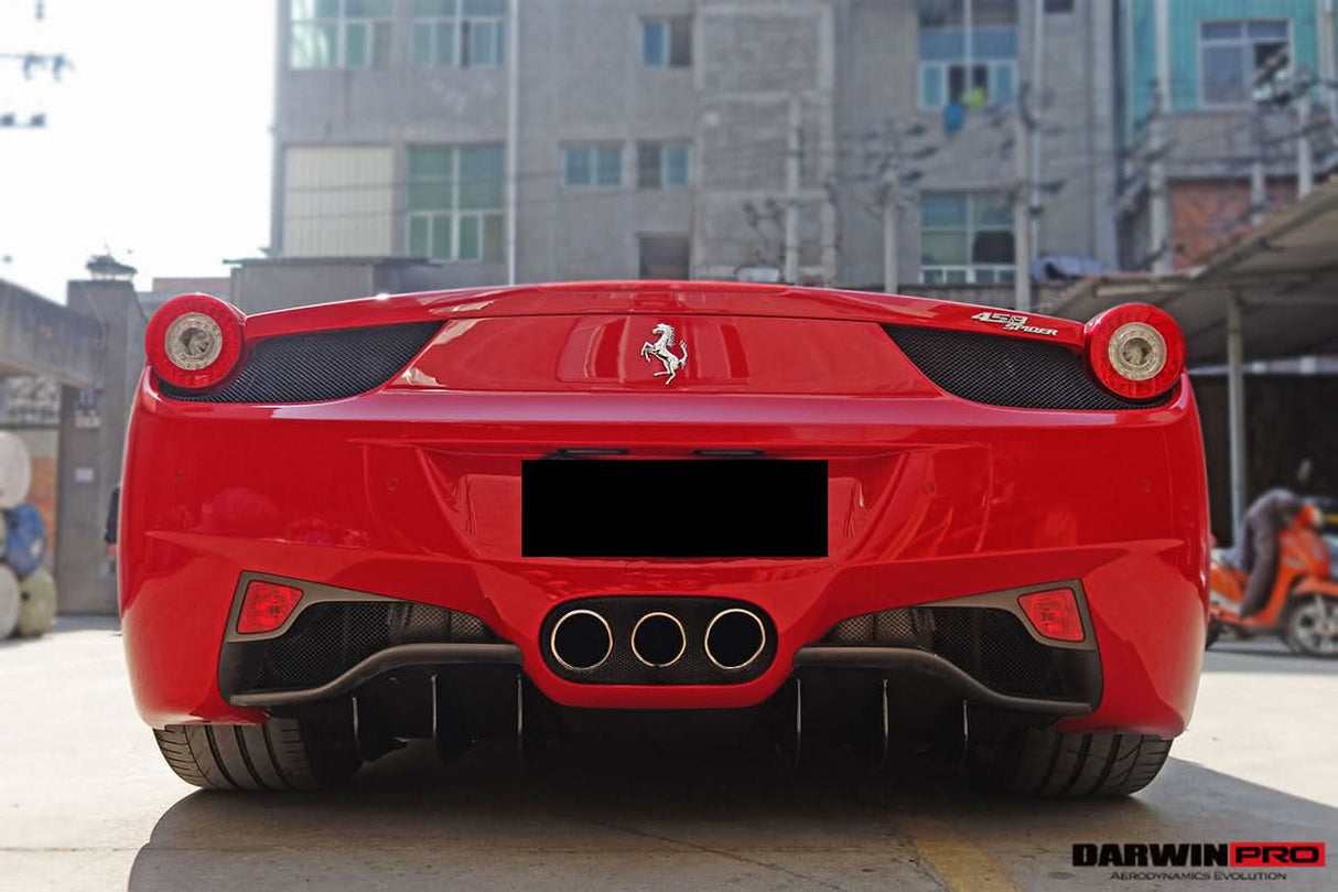 2010-2015 Ferrari 458 Italia Spider Carbon Fiber Rear Diffuser DarwinPRO (OE)