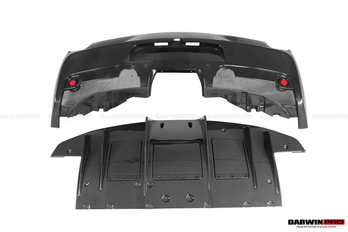 DarwinPRO 2013-2015 Ferrari 458 Speciale Rear Bumper with Diffuser with Lights