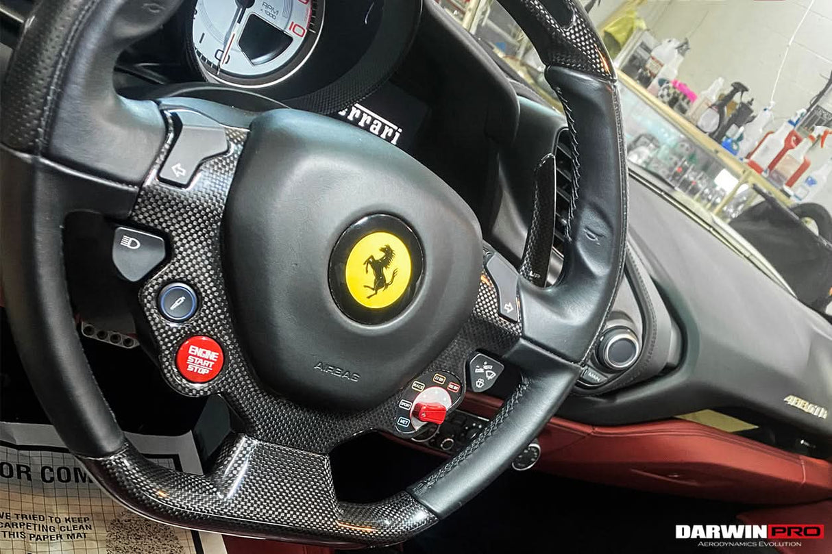 2015-2026 Ferrari Autoclave Carbon Fiber Paddle Shifters DarwinPRO (OE) | Fits F8, 488, Pista, 812, GTC4Lusso