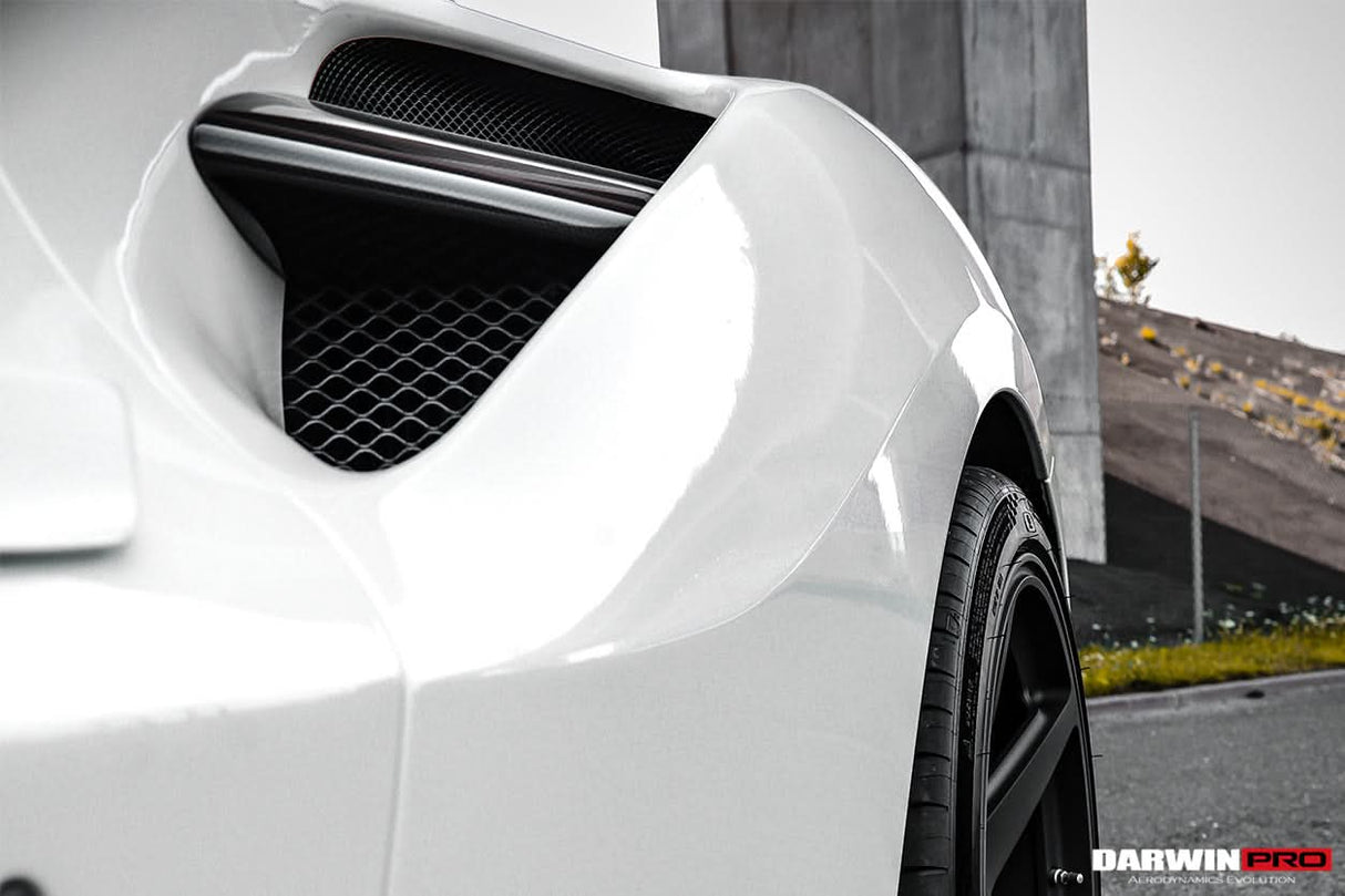 2015-2020 Ferrari 488 GTB & Spider Dry Carbon Fiber Side Air Intake Fins
