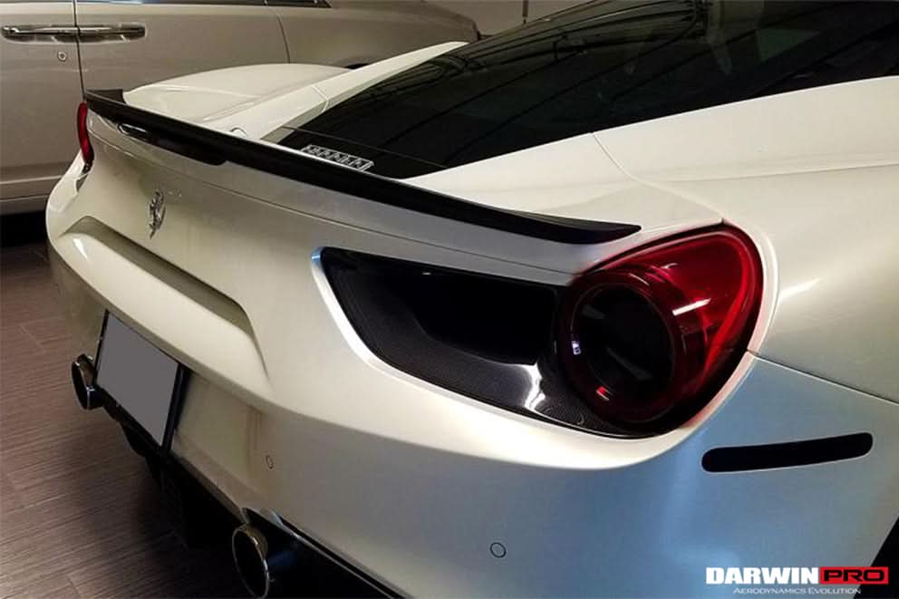 2015-2020 Ferrari 488 GTB BKSS Style Carbon Fiber Trunk Spoiler