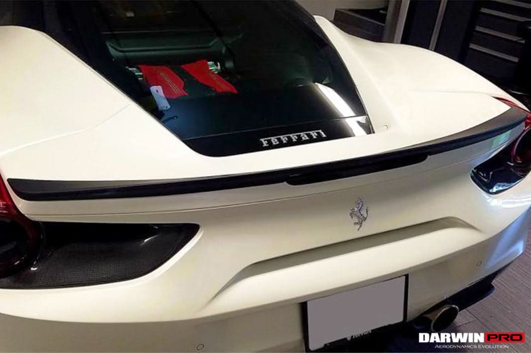 2015-2020 Ferrari 488 GTB BKSS Style Carbon Fiber Trunk Spoiler