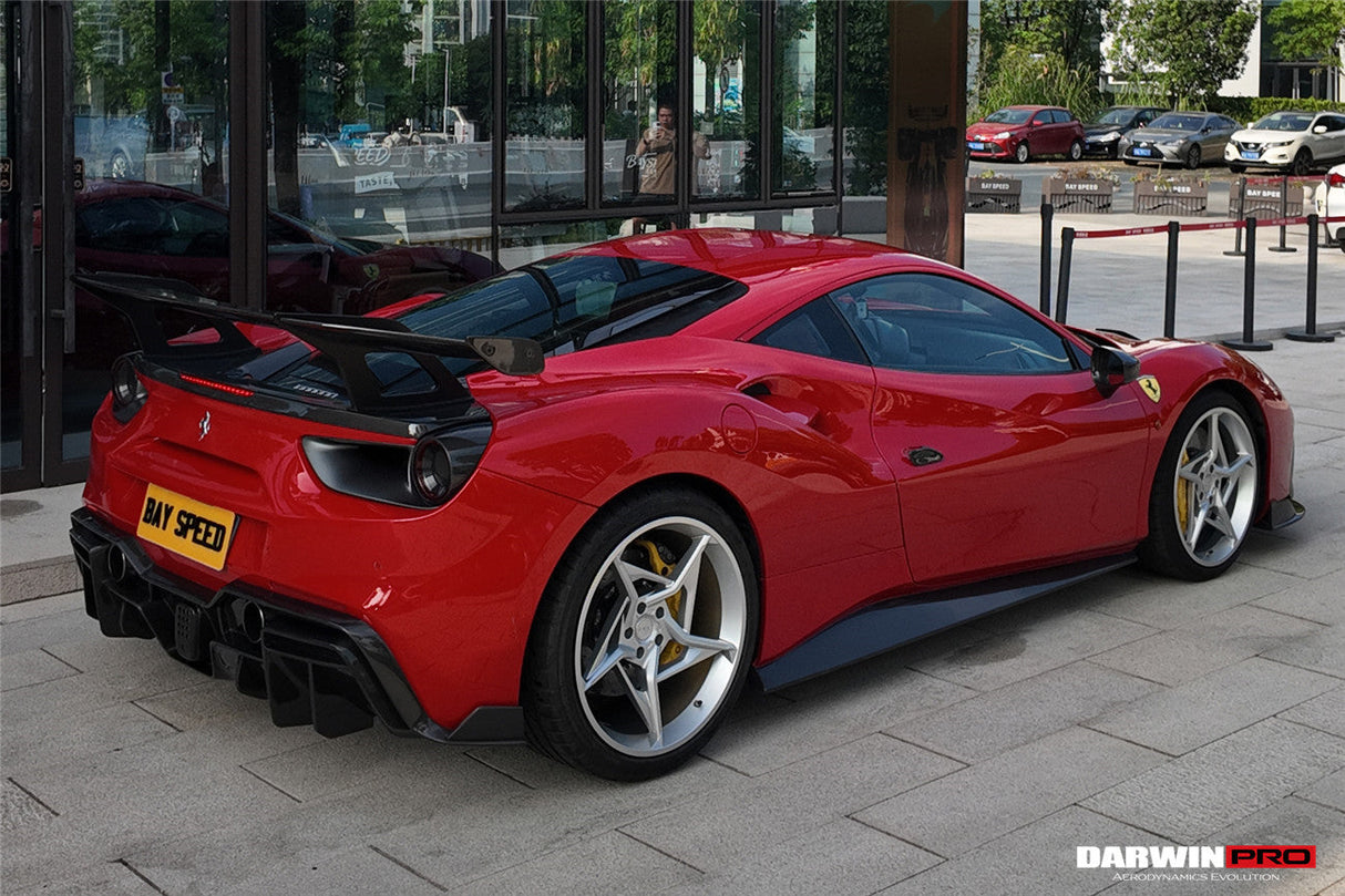 2015-2020 Ferrari 488 GTB & Spider Carbon Fiber Rear Diffuser DarwinPRO (iMP Design)