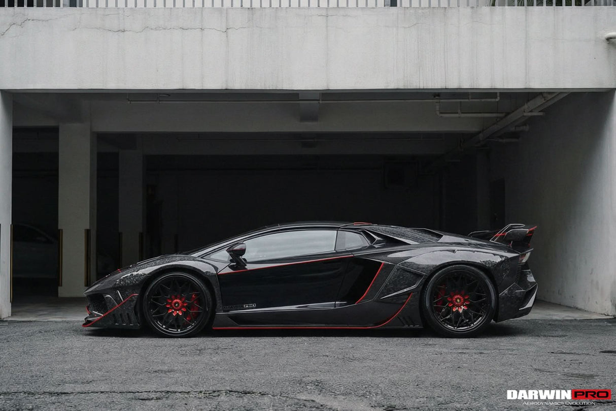 DarwinPRO 2011-2016 Lamborghini Aventador LP700 Roadster SV-BKSSII Style Carbon Fiber Aero Full Wide Body Kit