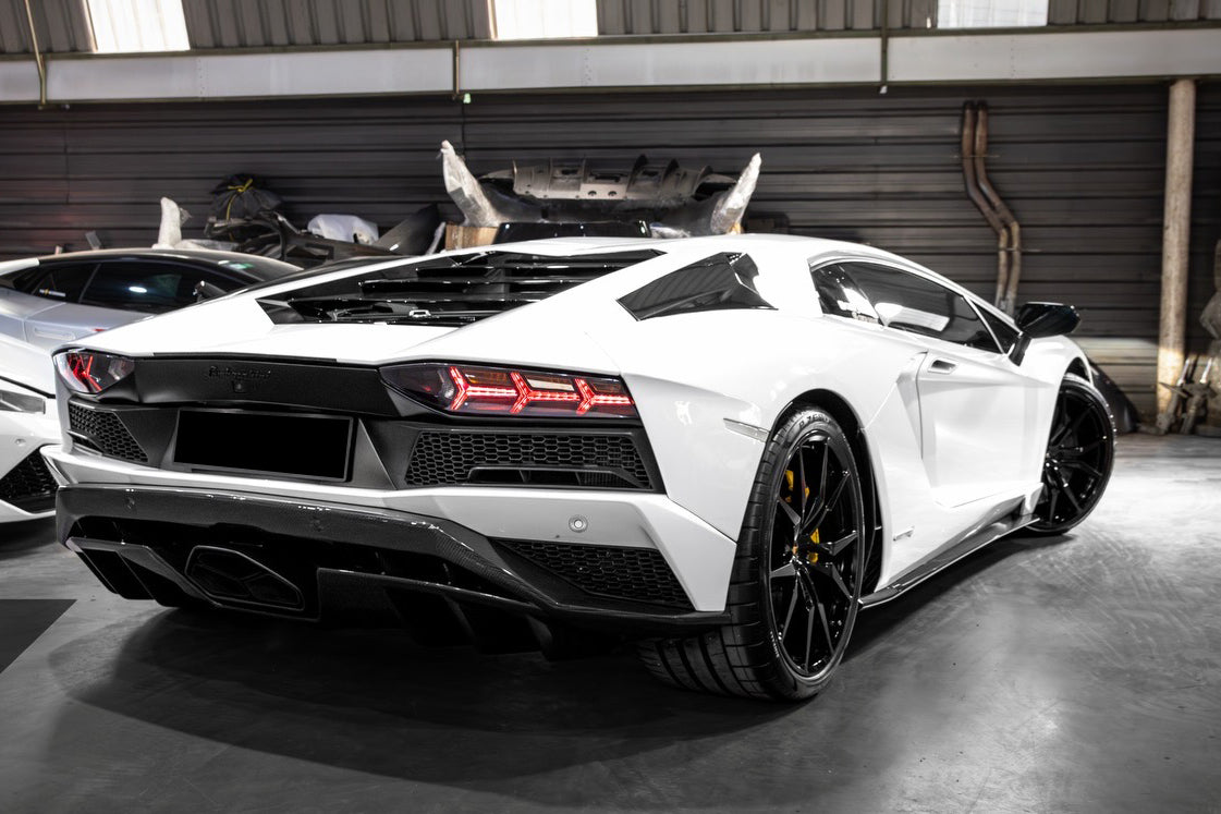 2017-2021 Lamborghini Aventador Autoclave Carbon Fiber Rear Side Scoops DarwinPRO (OE) Fits: LP740 Coupe