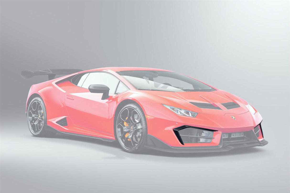 2016-2019 Lamborghini Huracan LP580 Carbon Fiber Front Bumper Canards DarwinPRO (BKSS)