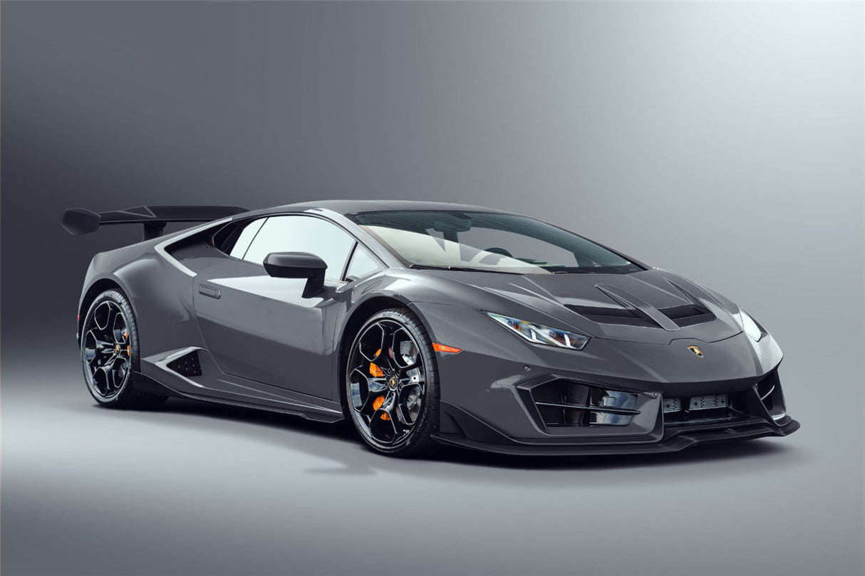 2016-2019 Lamborghini Huracan LP580 Carbon Fiber Front Bumper Canards DarwinPRO (BKSS)