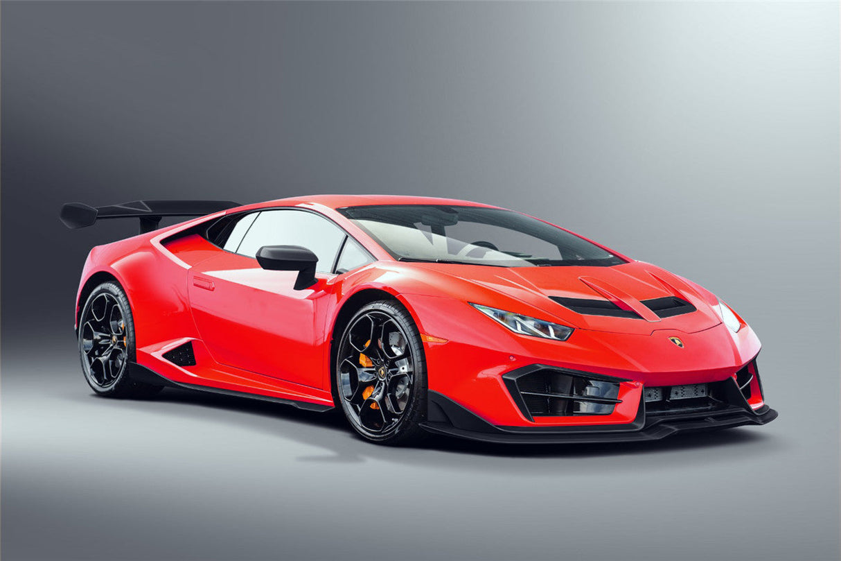 2016-2019 Lamborghini Huracan LP580 Carbon Fiber Front Lip Splitter DarwinPRO (BKSS)