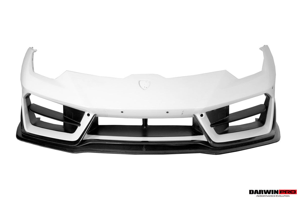 2016-2019 Lamborghini Huracan LP580 Carbon Fiber Front Lip Splitter DarwinPRO (BKSS)