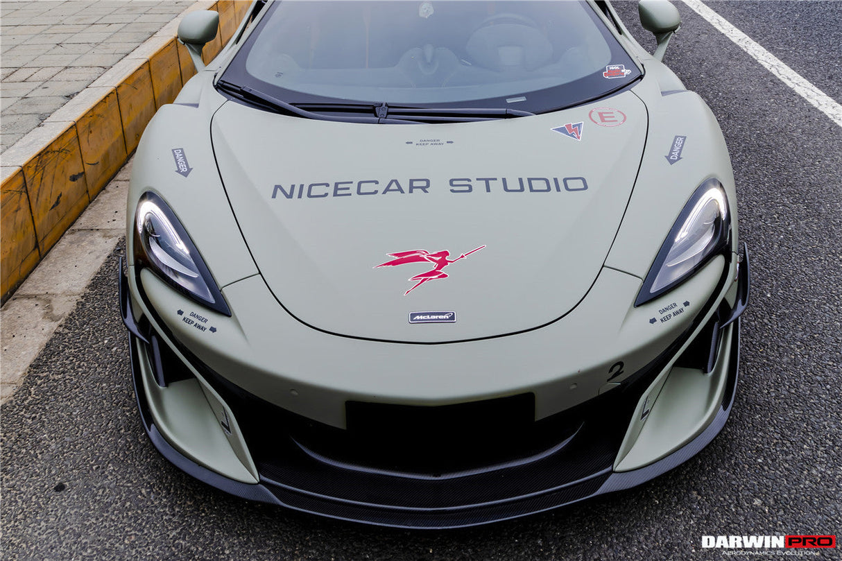 2015-2021 McLaren Carbon Fiber Front Lip DarwinPRO (BKSS) Fits 600lt, 570S