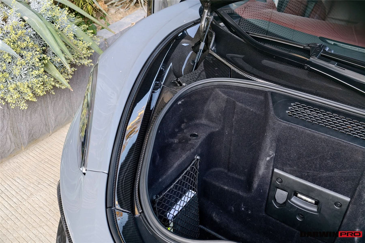 2019-UP McLaren GT OEM Style Autoclave Carbon Fiber Front Trunk Opening Surround Trim Set | Fits GT, GTS