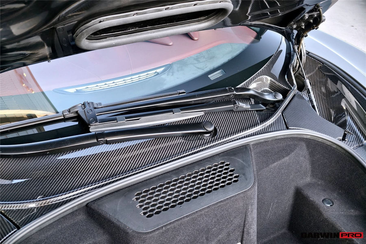 2019-UP McLaren GT OEM Style Autoclave Carbon Fiber Front Trunk Opening Surround Trim Set | Fits GT, GTS
