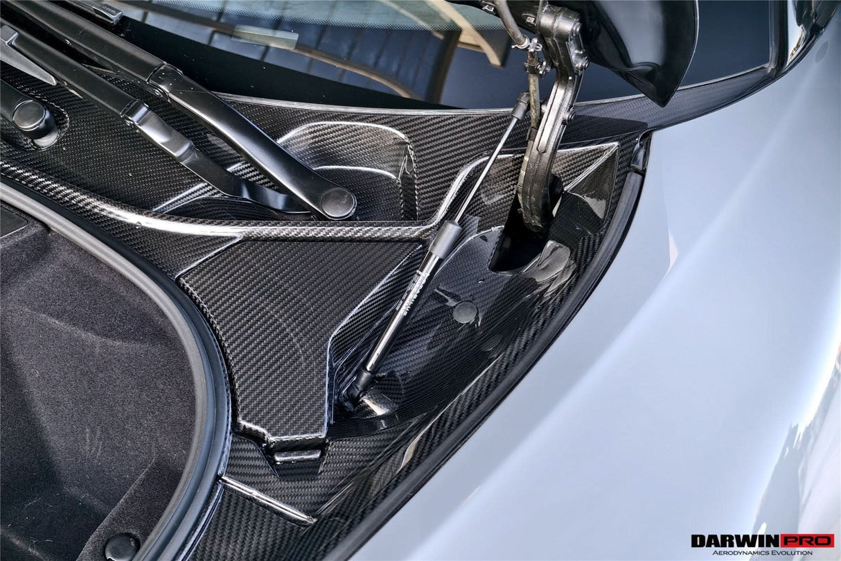 2015-2021 McLaren OEM Style Dry Carbon Fiber Carbon Fiber Front Trunk Opening Surround Trim Set | Fits 540C, 570S, 570GT, 600LT
