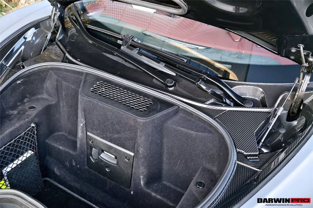 2019-UP McLaren GT OEM Style Autoclave Carbon Fiber Front Trunk Opening Surround Trim Set | Fits GT, GTS