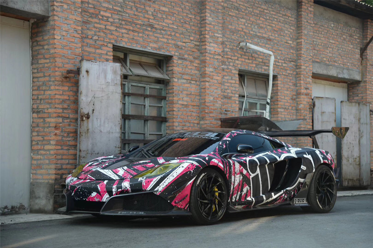 2011-2014 McLaren MP4 12C Rebel Performance Style Partial Carbon Fiber Full Body Kit