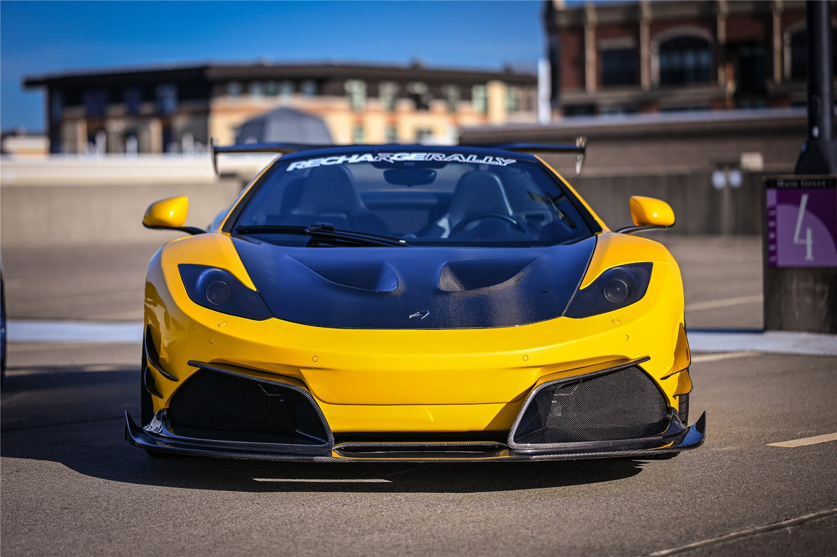 2011-2014 McLaren MP4 12C Partial Carbon Fiber Front Bumper With Lip - DarwinPRO Rebel Performance Design
