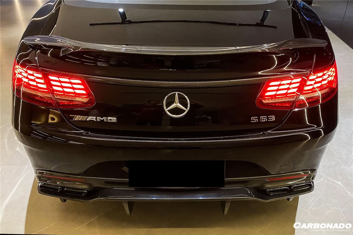 2014-2021 Mercedes Benz C217 S63 S65 AMG Coupe Carbon Fiber Trunk Trim