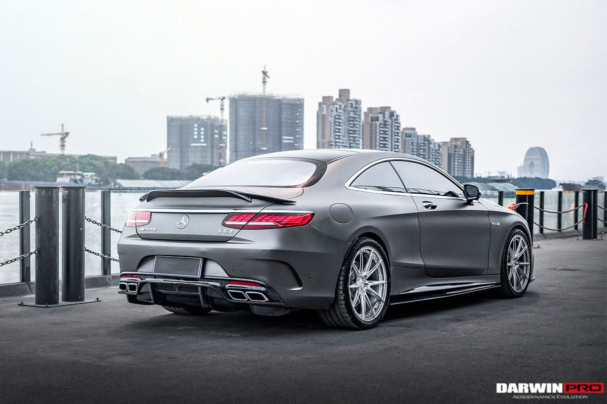 2014-2021 Mercedes Benz C217 S63 S65 AMG Coupe Carbon Fiber Side Skirts Extension