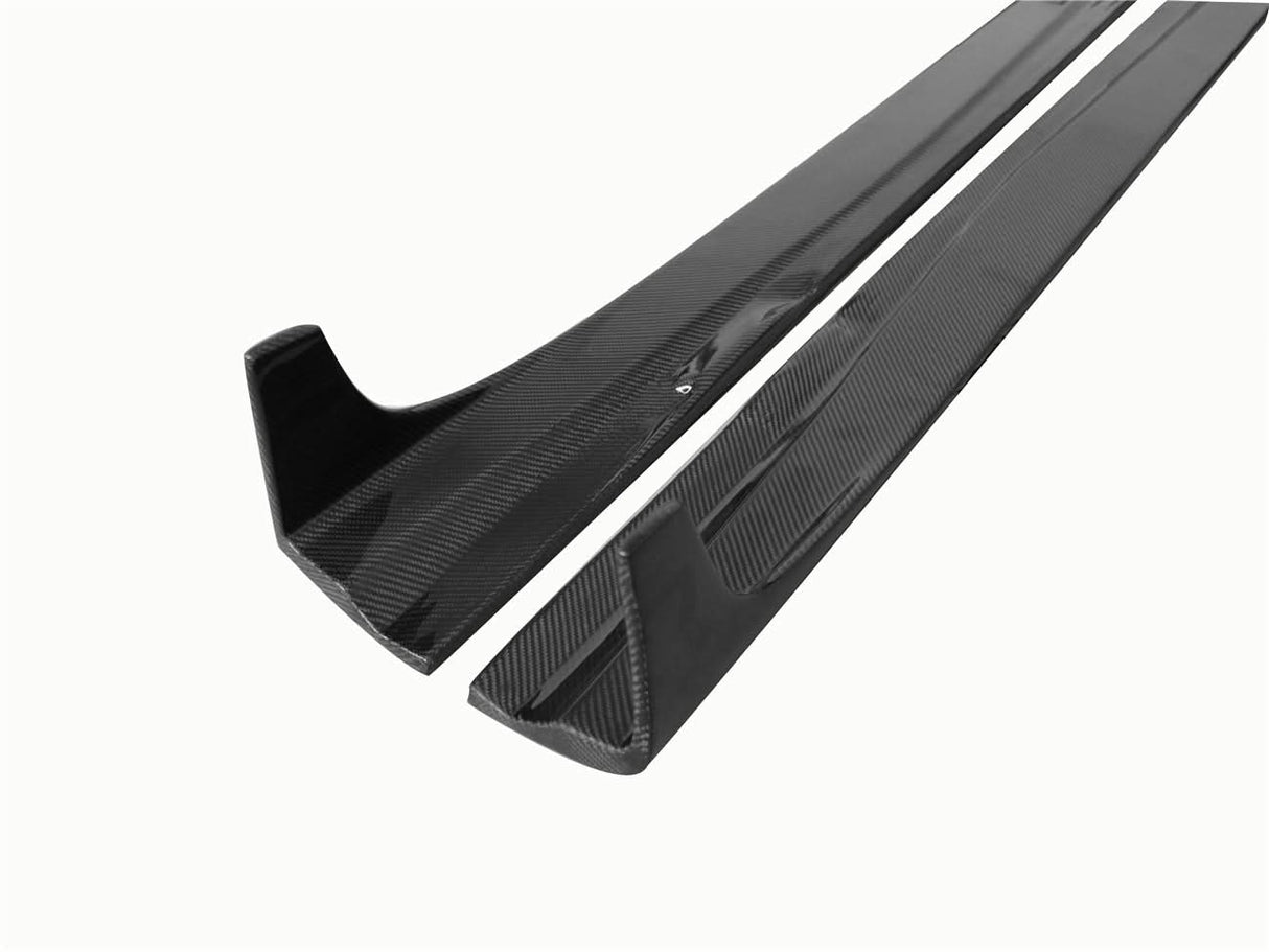 2012-2014 Mercedes Benz W204 C Class Coupe DP Style Carbon Fiber Side Skirts Under Board