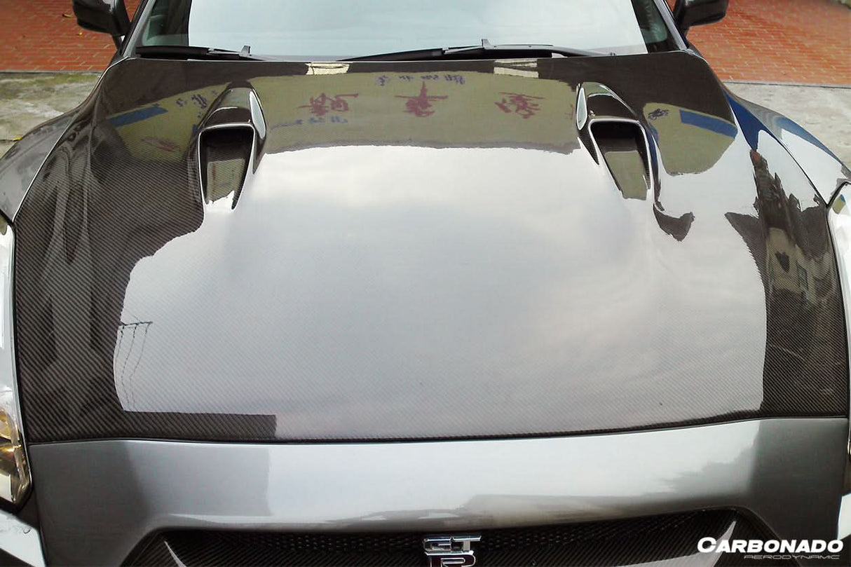 2008-2016 Nissan GTR R35 CBA DBA BSE Style Carbon Fiber Hood