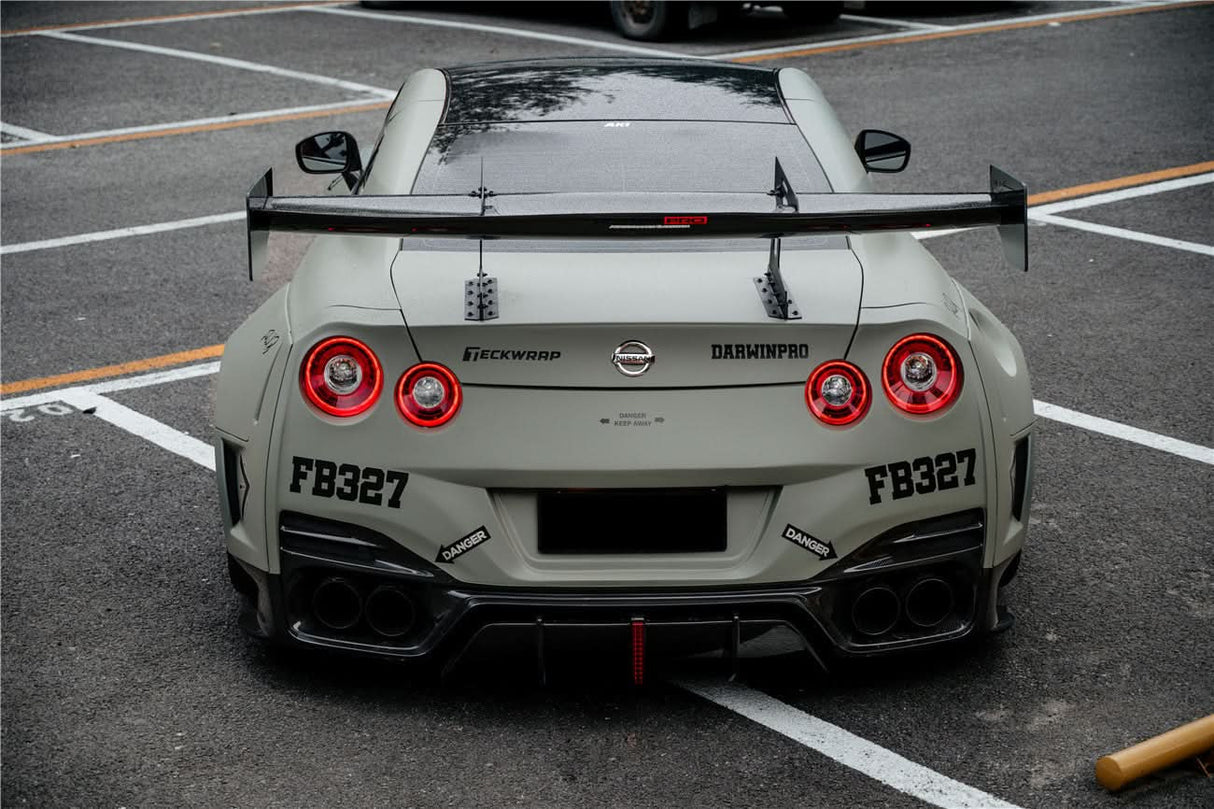 DarwinPRO 2008-2023 Nissan GTR R35 CBA DBA EBA BKSSII Style Rear Bumper with Diffuser Undertray And LED Light