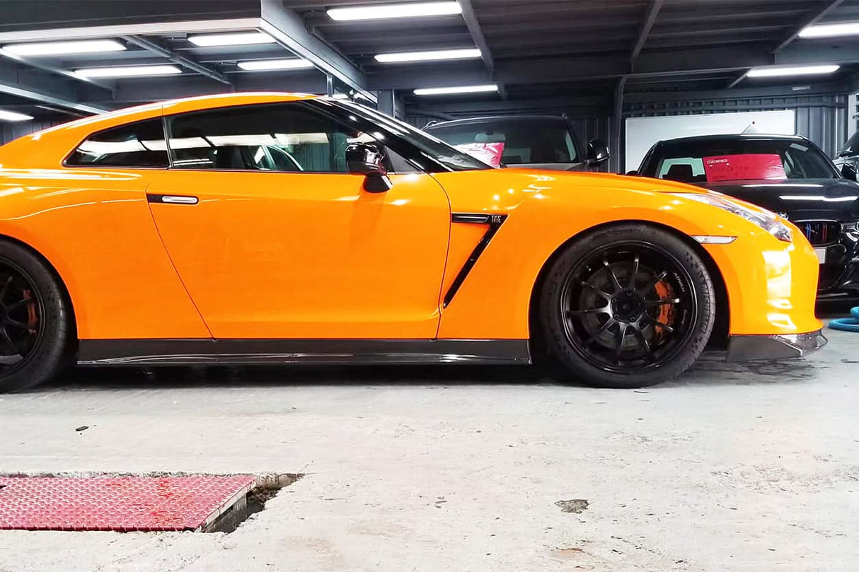 2008-2023 Nissan GTR R35 CBA DBA ZEL Style Carbon Fiber Side Skirts