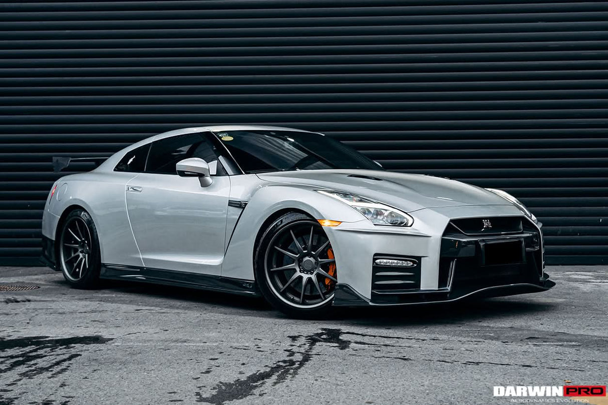 DarwinPRO 2008-2016 Nissan GTR R35 CBA DBA Ver17 NSM Style Partial Carbon Fiber Front Bumper